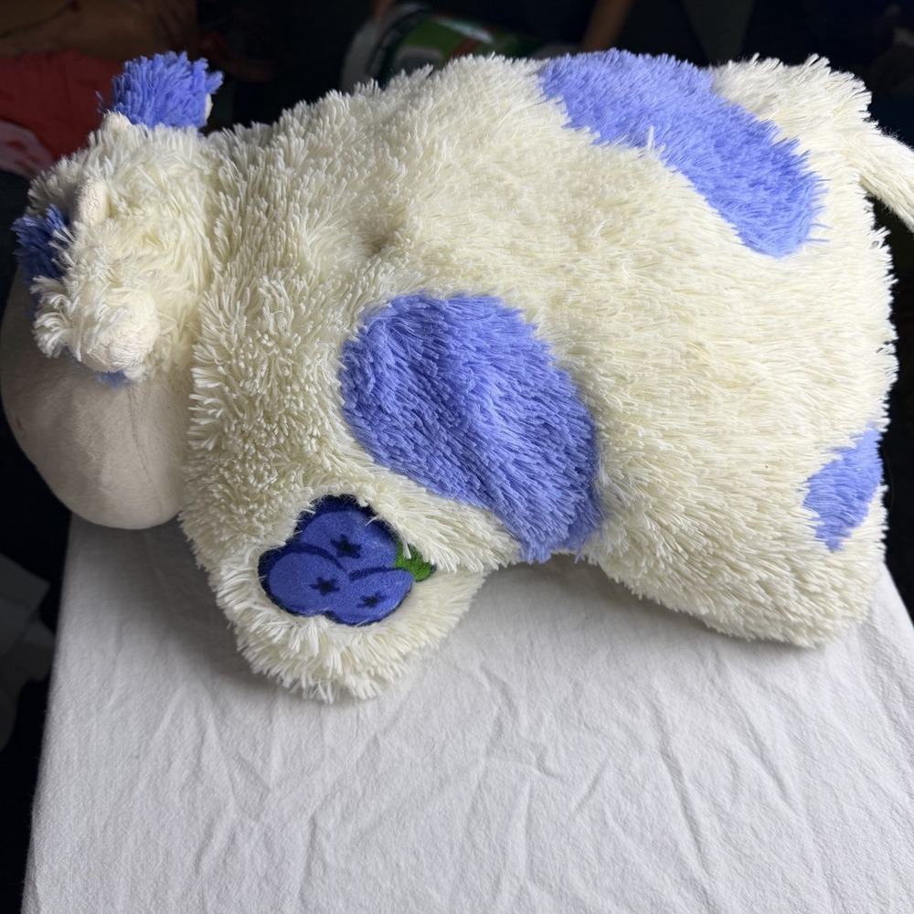 Rare Pillow Pets Sweet Scented Blueberry Cow Collectible Plush Stuffed Animal